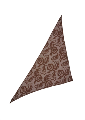 Croflora triangle scarf Hot Fudge Brown Becksøndergaard